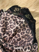 Leopard print Set Sexy Lingerie Set black 2-piece Women's Underwear SetPush Up Bra Set MR3596