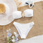 Seashell Bandeau Bikini 2025 Sexy Women Swimsuits Female Swimwear Thong Bikini Set Brazilian Biquini Swimming Suit Beachwear