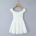 Summer 2026 Sexy Strapless Dress For Women Waist-cinching With Ruffled Trim And Embroidery Mini Skirt Pure Desire Beautiful T0DT