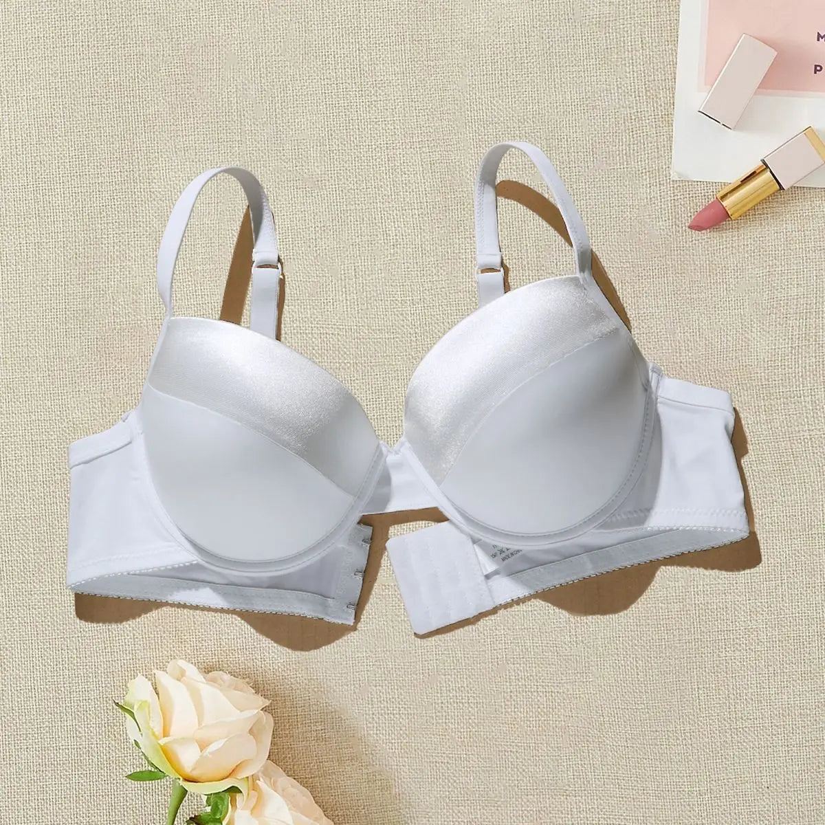 BEAUWEAR Push Up Bra for Woman Cup B Padded Bra with Foam and Wire Sexy Lingerie 75B 80B 85B 90B-078