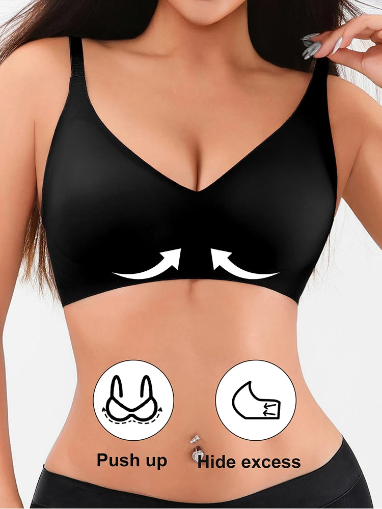 1pcs S-XL Seamless Female Underwear Jelly Gel Lady Bra Wireless Anti-sagging Bras Female Bralette Padded Comfortable Lingerie