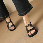 Spring and Summer New Model Fashion Low Heel Women's Shoes Fish Mouth Open-toe Buckle Casual Student Women's Sandals High 2.5cm
