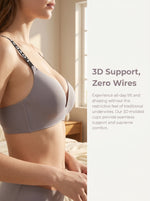 Grey Seamless Bra Women Wireless Underwireless Bralette Breathable Comfort Everyday Lingerie B2031
