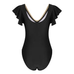 2024 Sexy Women's Lace Plunge One Piece Swimsuit Ruffle Swimwear Women Bathing Swimming Suit Female Beachwear Outdoor Bodysuit