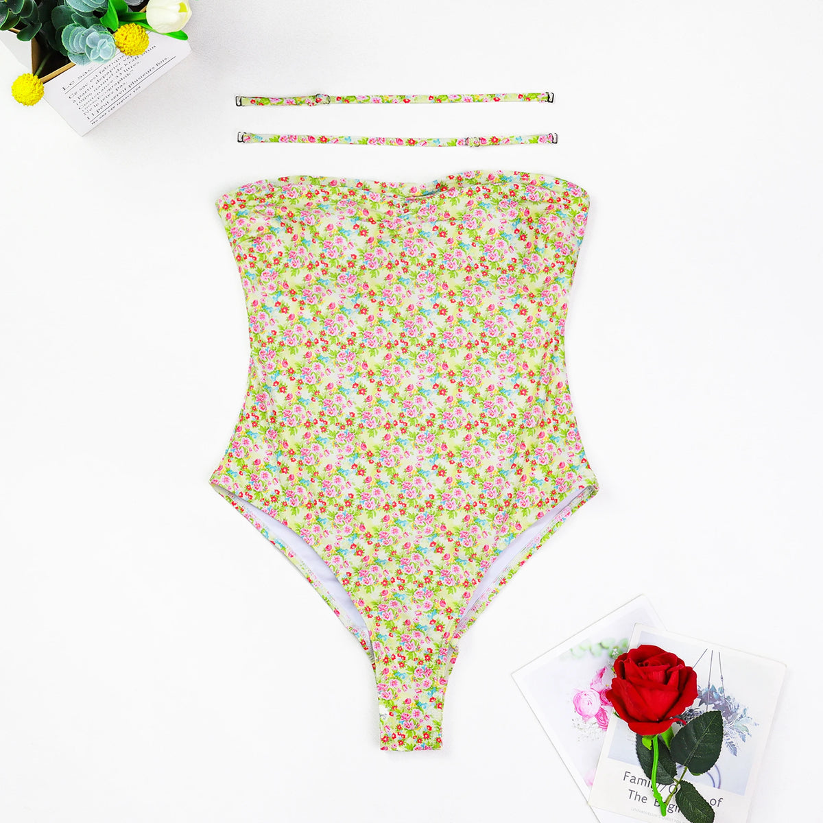 Bandage Swimwear New Bodysuit Printed Swimwear High Cut Swimsuits Sexy One Piece Suits 2025 Beachwear Low Waist Bathing Suit