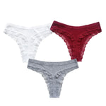 3Pcs/Set Cotton Panties Women G-string Female Underpants Sexy Lingerie Seamless Underwear Low Rise Panties M-XL Intimates