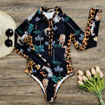 2026 Surfing Sport Swimsuit Long Sleeves Women One Piece SwimsuitSwimwear Solid Monokini Bathing Suit Tropical Bodysuit Female