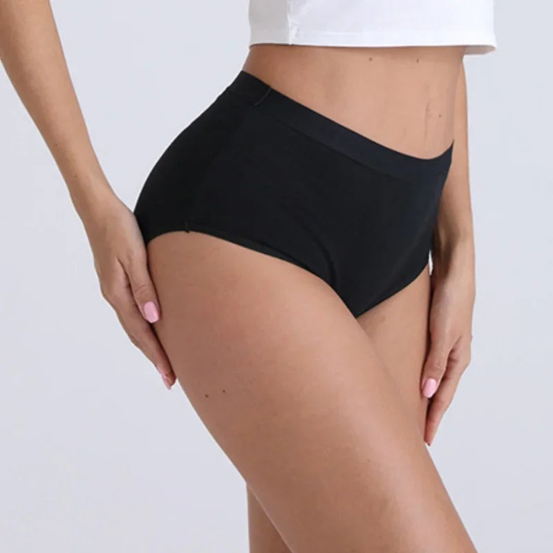 6Pcs/Set Women Cotton Panties High Rise Briefs Female Breathable Underpants Sexy Lingerie Tummy Control Underwear M-XXXL