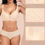 Women's Seamless Bra 3/4 Cup Thin Molded Cup Bra Thin Flattering Plus-size Soft Support Push-up and Comfortable Breathable Bra