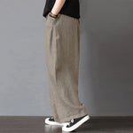 Casual Wide Leg Trousers Women Solid Long Pants Breathable Comfortable Loose Leisure Harem Pants for Outdoor