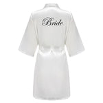 Satin Silk Robes Plus Size Wedding Bathrobe Bride Bridesmaid Mother Maid of Honor Gown Women Clothing Sleepwear Navy Blue