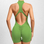 Women Yoga V Backless Jumpsuit Workout Bodysuit Sleeveless Gym Bodycon Sportswear Fitness Yoga Suit One Piece Outfit