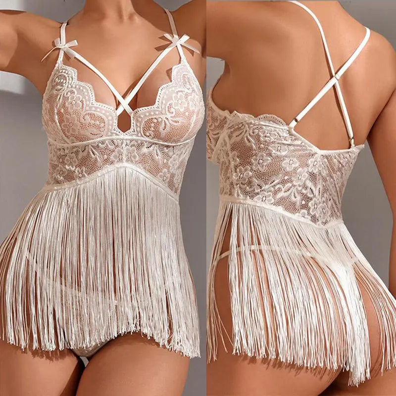 Sexy Deep V Neck Tassel Mini Dress Women Spaghetti Strap Stitching Dresses Female Evening Party Club Dress Clubwear