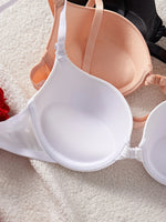 3-Pack Women's Underwear Set Everyday Basic Simple Solid Underwire Padded Push-Up Bra Casual & Comfortable T-Shirt Women's Bra
