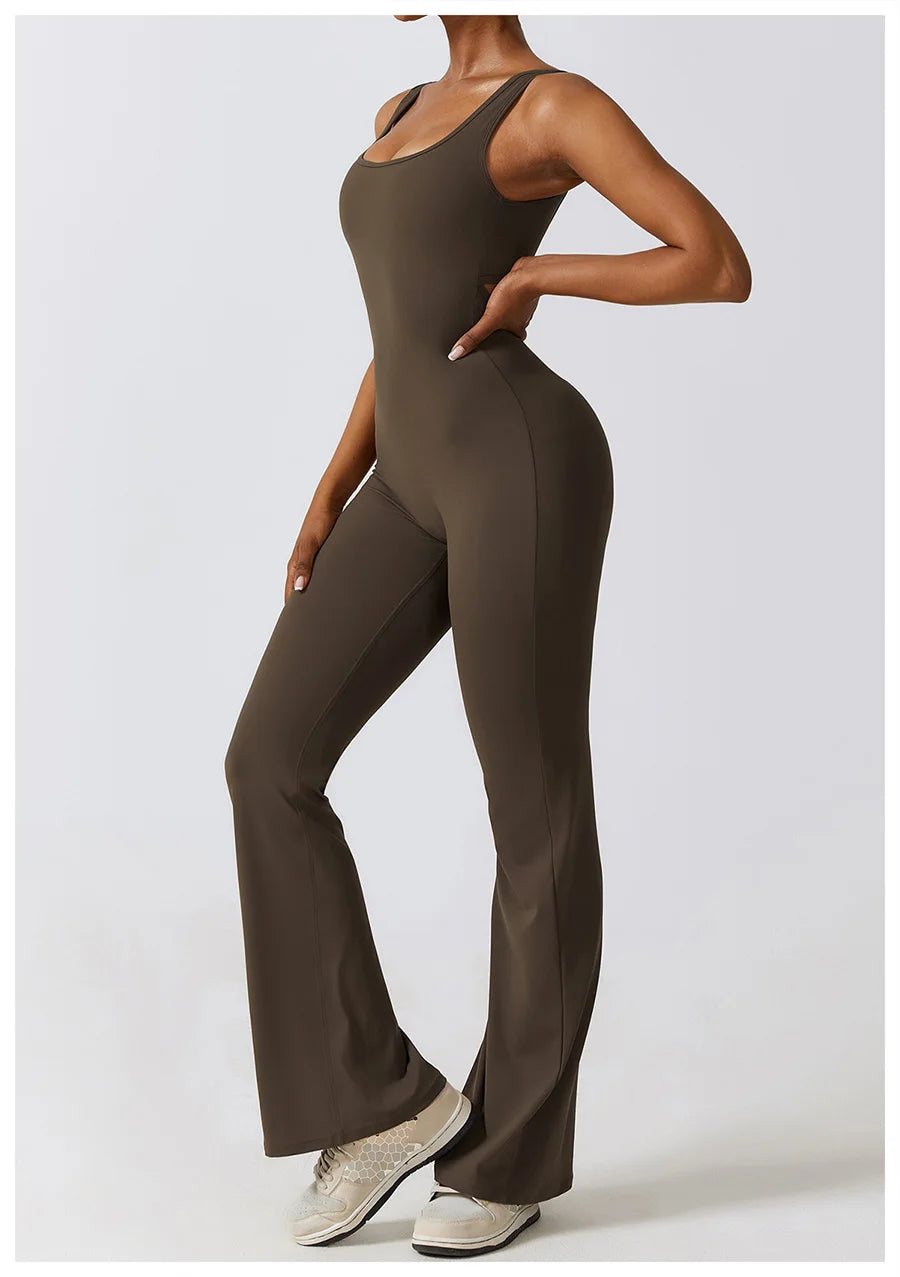 Women Sexy Back V Jumpsuit Gym Set Training Yoga Suit Sportswear Sports Jumpsuit Fitness Rompers Stretch Workout Bodysuits 8260