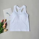 Women's One Piece Yoga Sports Vest Stretch I-Shaped Running Fitness Slimming Short Style Camisole Outerwear