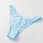 2026 Summer Womens Solid Color Bikini Sets Strapless Bra Tops with Thong Swimsuits 2 Pcs Set Bathing Suits for Beach Pool