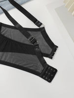 Women's sexy plus size lingerie mesh see through sexy French thin style solid color gathering push up sexy bra MR3442