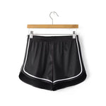 New 2023 Women Shorts Summer Silk Slim Beach Casual White Egde Shorts Hot