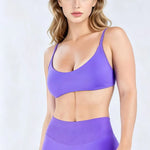 HISTELLO Impact Scoop Neck Bra Seamless Gym Tank Top Women Yoga Clothing Open Back Pilates Workout Running Fitness Underwear