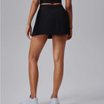 Women's Fitness Pants Skirt Accordion Pleated Design Anti-Light Leak Fake Two-Piece Set 2025 New Style