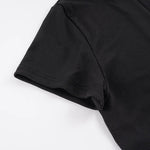 Sexy hot girl solid color short-sleeved T-shirt round neck slim basic versatile top