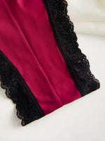 3pcs/Set Women's Low-Rise Triangle Panties French Lace Patchwork 2-Color Briefs Thin Gusset Chic Delicate Intimate Underwear
