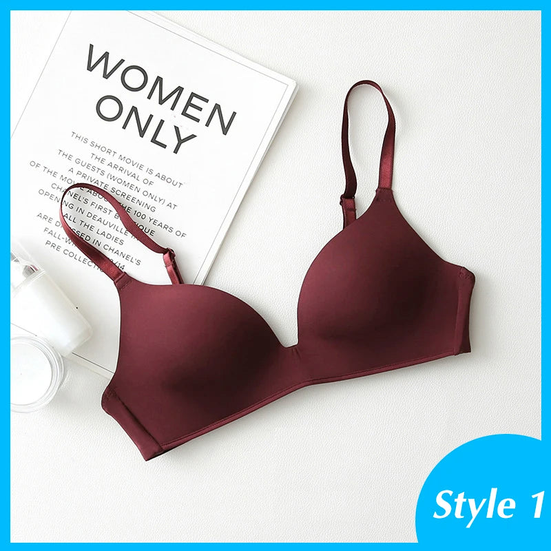 Seamless Bras for Women Push Up Bras No Wire Brassiere A B Cup Underwear Sexy Bralette Three Quarters(3/4 Cup)Lingerie