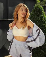 Womens Deep V Wireless Bras Wire-free Comfortable Bra Full Cup Supportive and Breathability Bra Plus Up Beautiful Sexy Daily Bra