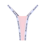 1pcs Letter Print Sexy Women G-string Fashion Style Lingerie Breathable Women's Panties Love Design Female Underwear Lady Thongs