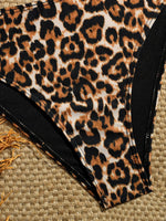 Vintage Red Leopard Print Micro Bikini Set 2026 Women Drawstring Side High Waist Swimsuit Holiday Bathing Suit Push Up Swimwear