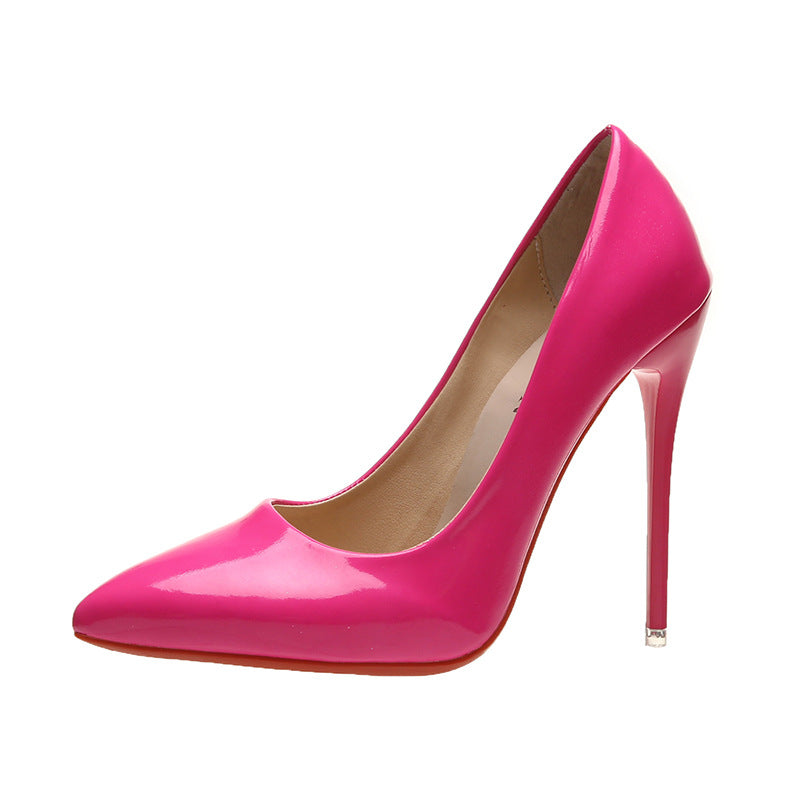 Large Size High Heels Women 2025 Spring and Autumn Stiletto Pointed Toe Fashion Solid Color Shallow Mouth Women's Shoes