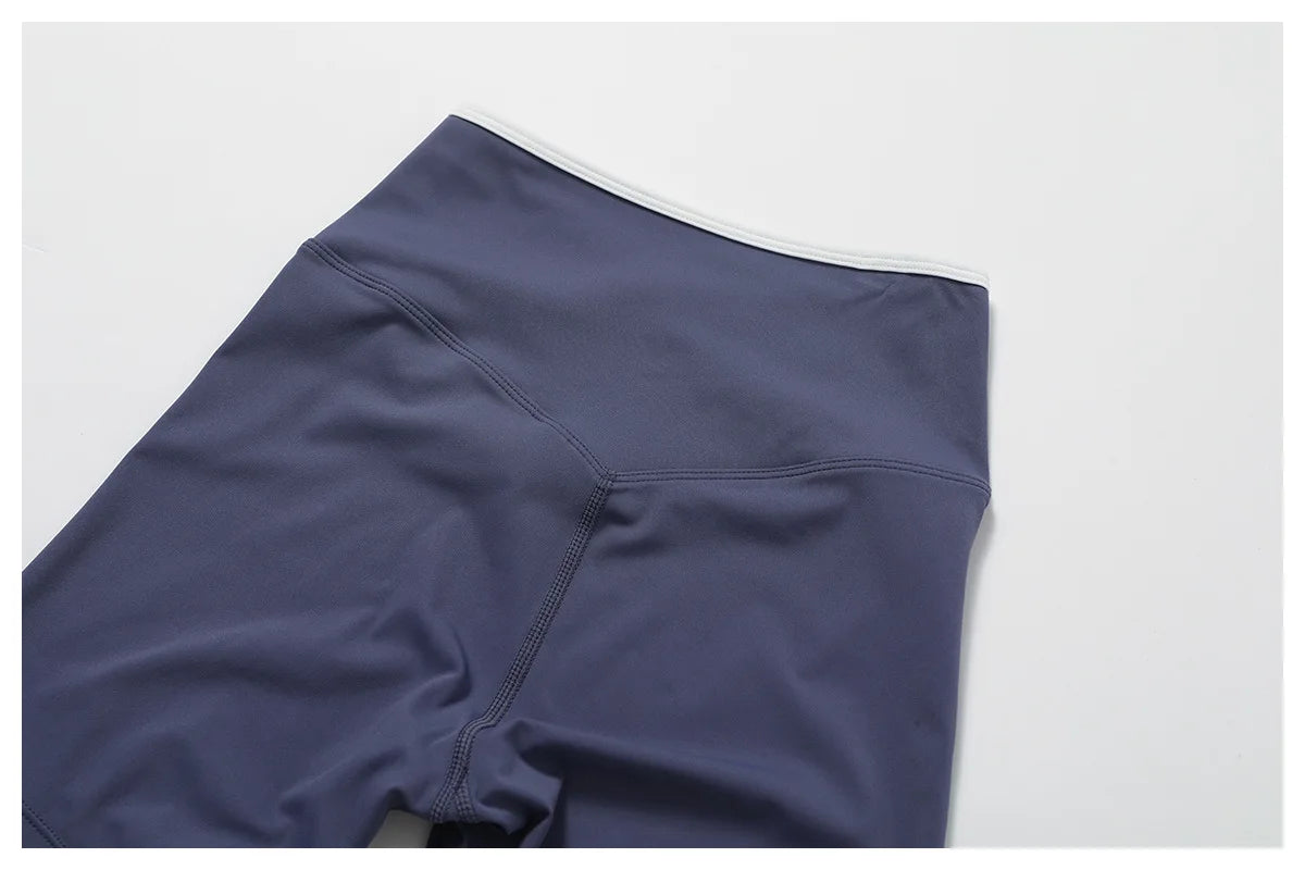 Yoga Shorts Women Fitness Shorts V-shaped Waist Running Cycling Shorts Breathable Sports Leggings High Waist Workout Gym Shorts