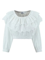 Foridol Summer Off Shoulder White Lace Skirt Set Dress Women Outfits Ruffles Tiered Mini Flower Embriodery Two Pieces Beach Suit