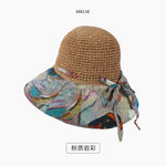 Korean style sun hat with large brim sun protection hat for women with sun visor and fisherman hat