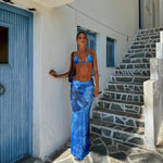 2025 European And American Style Women's Swimsuit Tie-dye Three-piece Bikini Burkini Muslim Swimwear - Fashionable Poolwear