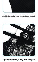 Women's Panties Sexy Lace Hollow Out Lingerie Breathable Ultra-Thin Underpants Lace Floral Comfortable High Waist Elastic Briefs