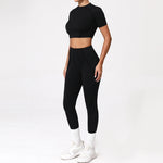 2PCS Yoga Suit Sports Set Women Quick-Drying Gym Set Women Tracksuit Running Workout Long Sleeve Sports Shirt Yoga Clothing