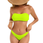 Neon Yellow Thong Bikinis 2026 Sexy Women Swimsuits Swimwear Female Bandeau Brazilian Bikini Set Bathing Suit Swimming Suits