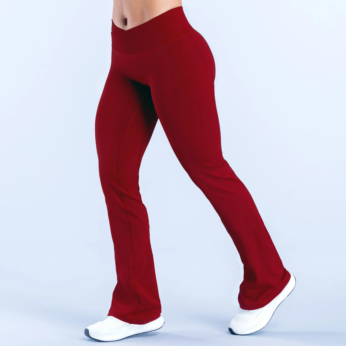 Flares Gym Legging for Women Seamless Yoga Pants High Cross Waist Scrunch Sports Legging Yoga Tights Wide Leg Workout Trousers