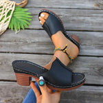 New Round Headed Sexy Elegant Comfortable Casual Slippers Fashionable Fish Mouth Temperament High-heeled