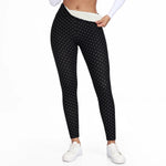  Women Velvet Pack Black White Small Polka Dot High Waist Leggings 4 Way Stretch Soft Breathable Slim Warm Pants For Yoga Sport