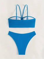 ZTVitality Sexy Patchwork Bikini Set 2025 New Arrival Biquini Padded Bra Drawstring Swimsuit Women's Swimwear Summer Beachwear