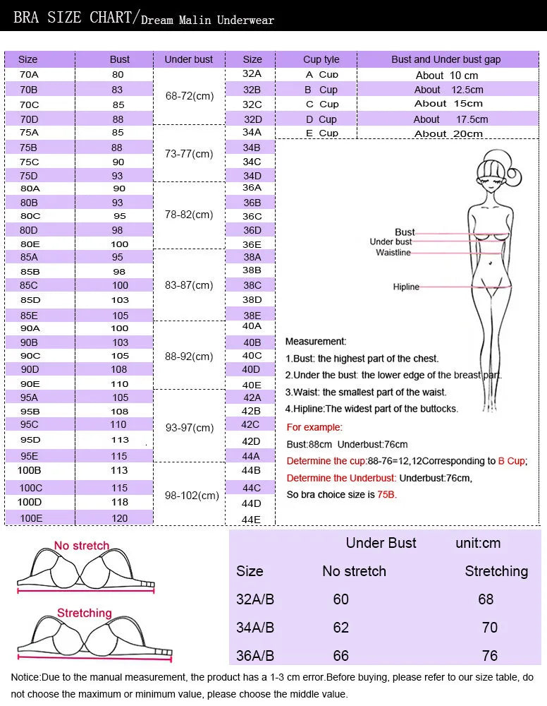 Plus Size Female Lace Bra Thin Bralette 80-105 C/D Cup Push Up Brassiere Widening Side 4-Row Button Bras Absorbs Sweat Underwear