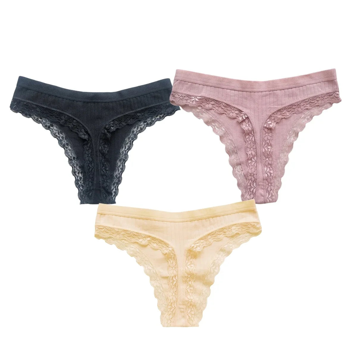 3Pcs/Set Cotton Panties Women G-string Female Underpants Sexy Lingerie Seamless Underwear Low Rise Panties M-XL Intimates