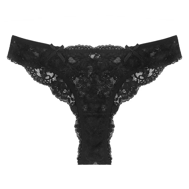 1pcs Low Waist Sexy Lace Women's Panties Underwear Perspective Floral Panty Comfortable Breathable Female Underpants Lingerie