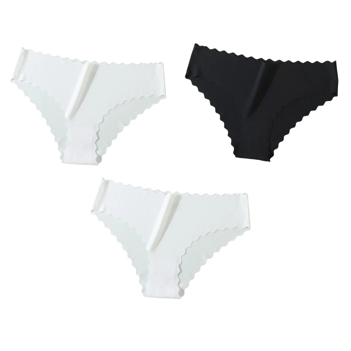 3Pcs/Set Ice Silk Panties Women Low Rise Briefs Female Underpants Invisible Underwear Sexy Lingerie Seamless Bottoms XS-XL