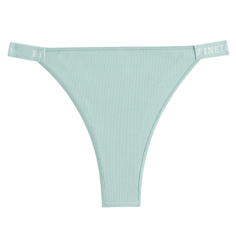 Women Cotton Maillard Brazilian Sexy Panties Breathable Low Waist Female Underwear Soft Solid Color Intimates High Elastic Linge
