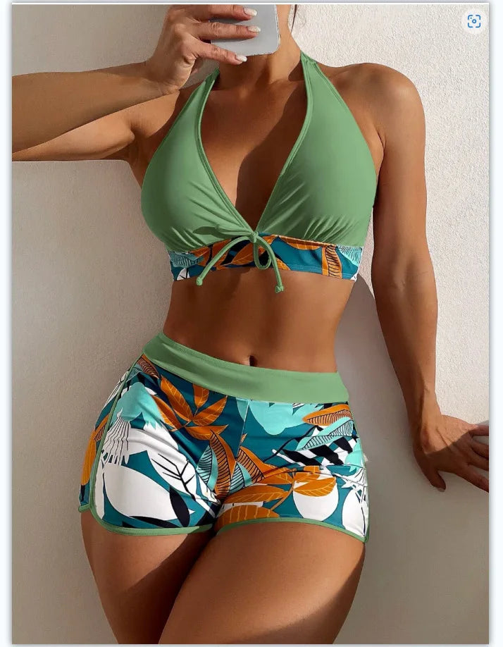 Plus Size Women's Swimsuit Tankini Boxer Bikini 3XL 4XL 5XL