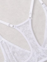 3-Piece Plus Size Lingerie With Lace Front Buttons For Women BrassiereAdjustable Underwear Comfort And Breathability Bra